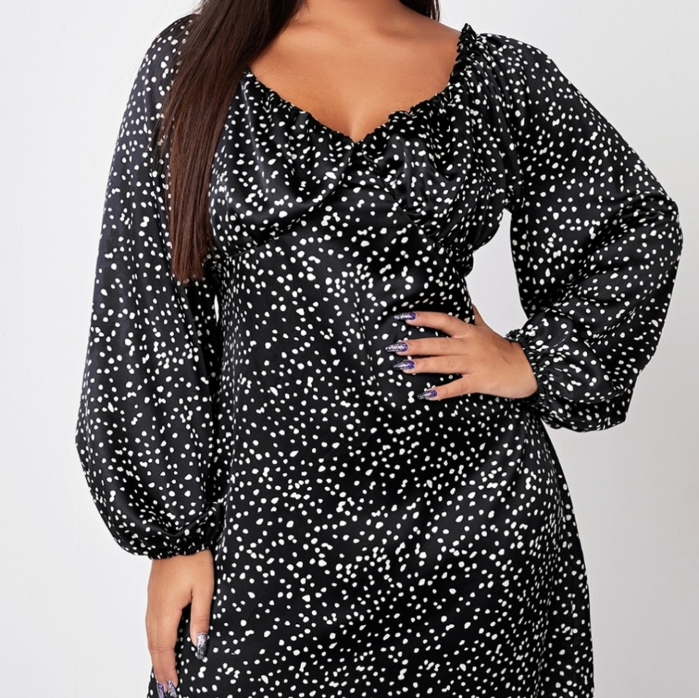 Polka dot mini dress